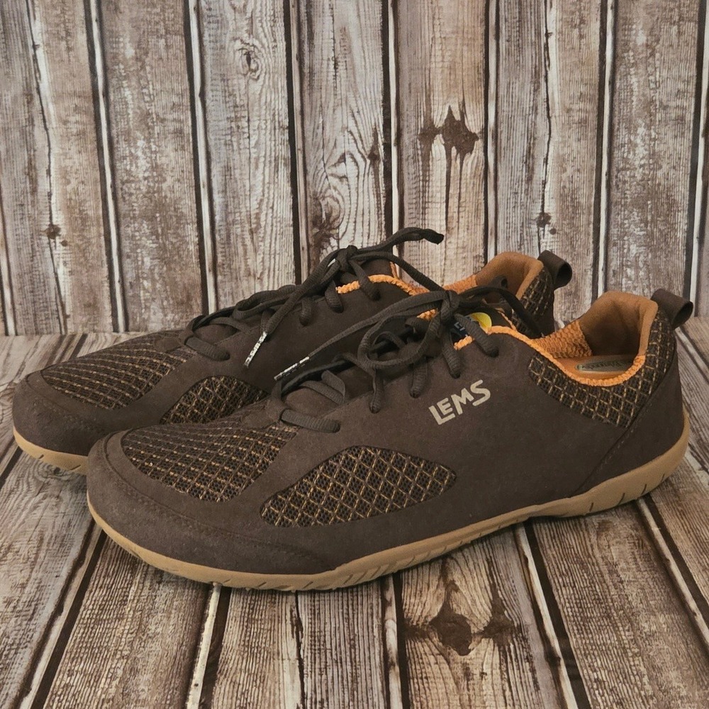 Sz 13 Mens Lems Primal 2 Brown Minimalist Zero Drop Barefoot Sneakers NO INSOLES